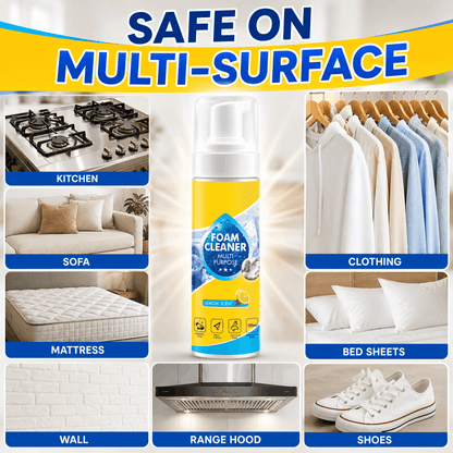 🔥Last Day 50% OFF🔥 Multi-Surface Foam Cleaner | No Rinse Car Interior & Home Cleaning Solution, Wipe & Done