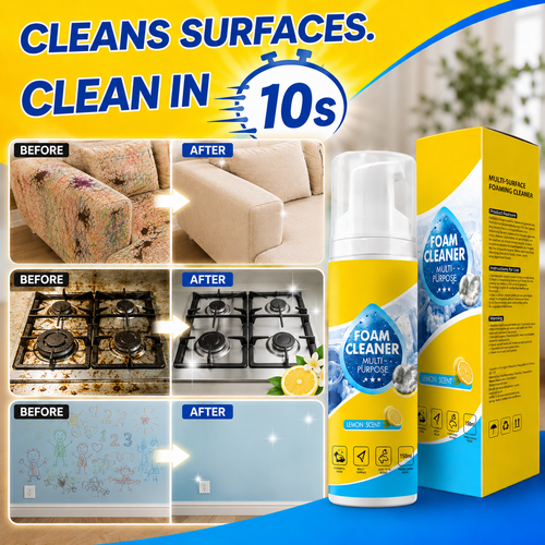 🔥Last Day 50% OFF🔥 Multi-Surface Foam Cleaner | No Rinse Car Interior & Home Cleaning Solution, Wipe & Done
