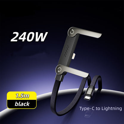 🔥 Buy 1 Get 1 Free | 2-in-1 Invisible Holder Charger Cable|240w super fast charging Fast Charging Cord